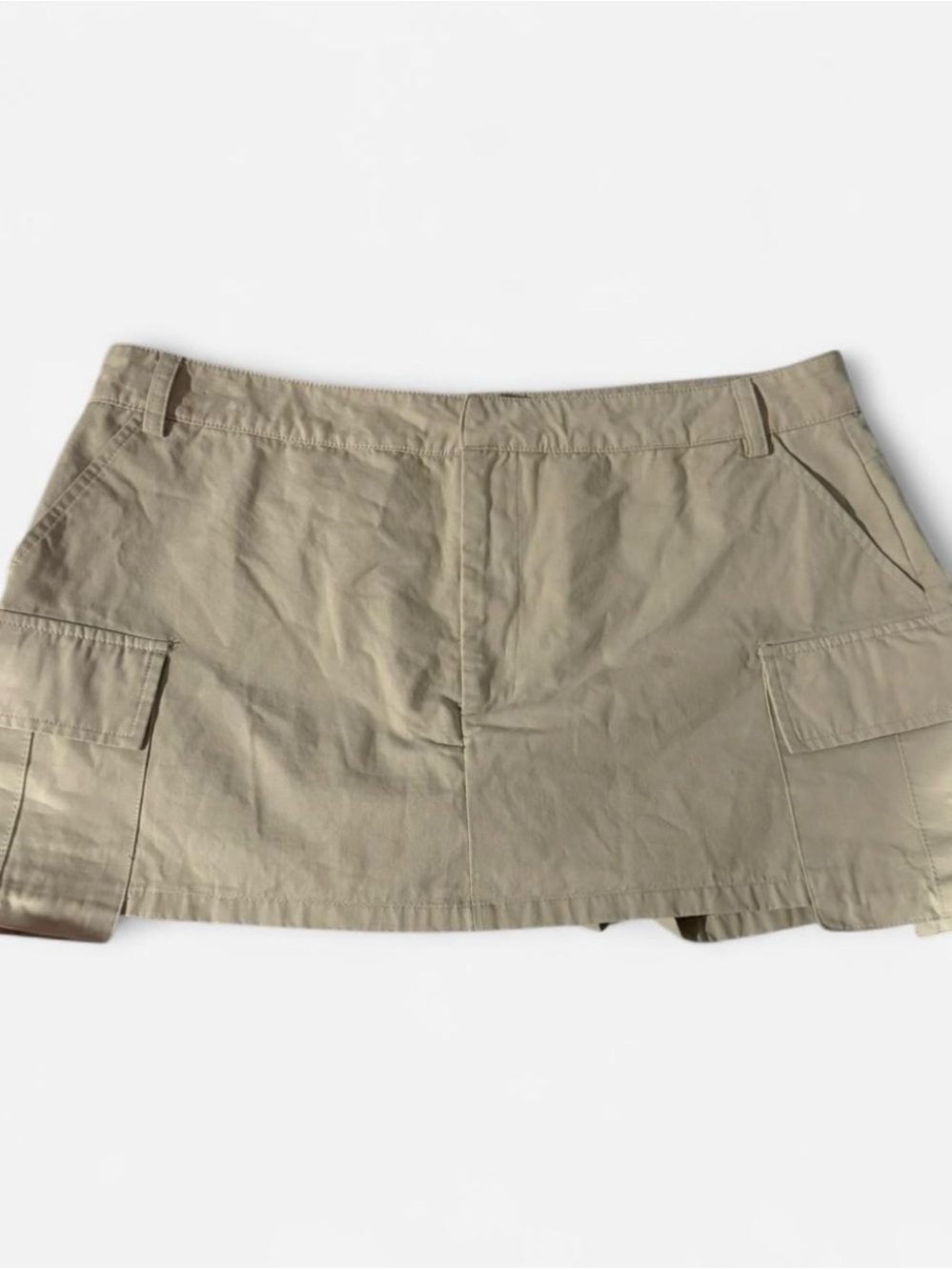 Zara Beige Khaki Cargo Mini Skort